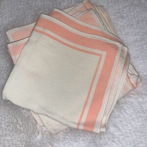 Vintage Salmon Linen Napkins Set of Six 13”X13.5”